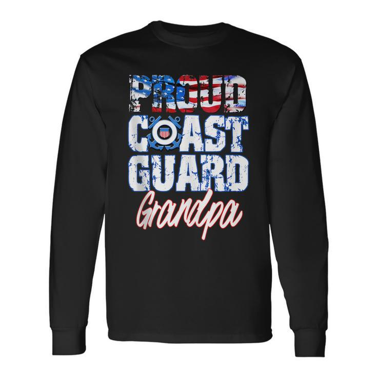 Proud Patriotic Usa Coast Guard Grandpa Usa Flag Grandpa Long Sleeve T-Shirt T-Shirt