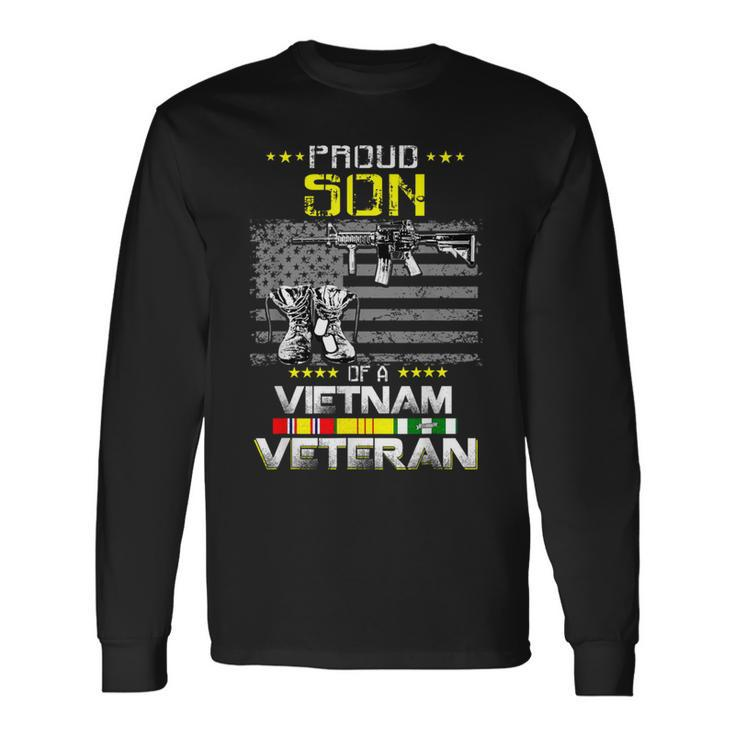 Proud Son Of A Vietnam VeteranVietnam Vet Long Sleeve T-Shirt Gifts ideas
