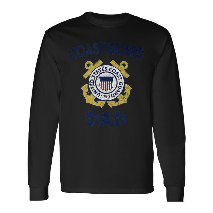 Proud Us Coast Guard Dad Military Pride Pride Month Long Sleeve T-Shirt T-Shirt