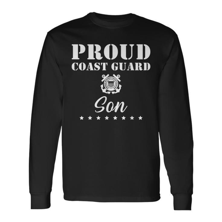 Proud Us Coast Guard Son Us Military Military Long Sleeve T-Shirt T-Shirt