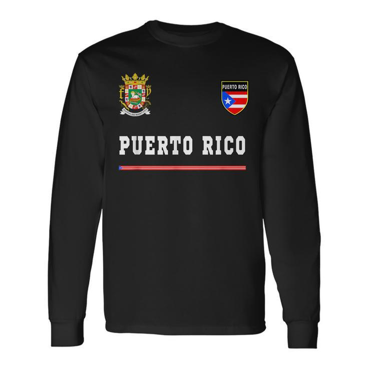 Puerto Rico SportSoccer Jersey Flag Football Long Sleeve T-Shirt T-Shirt