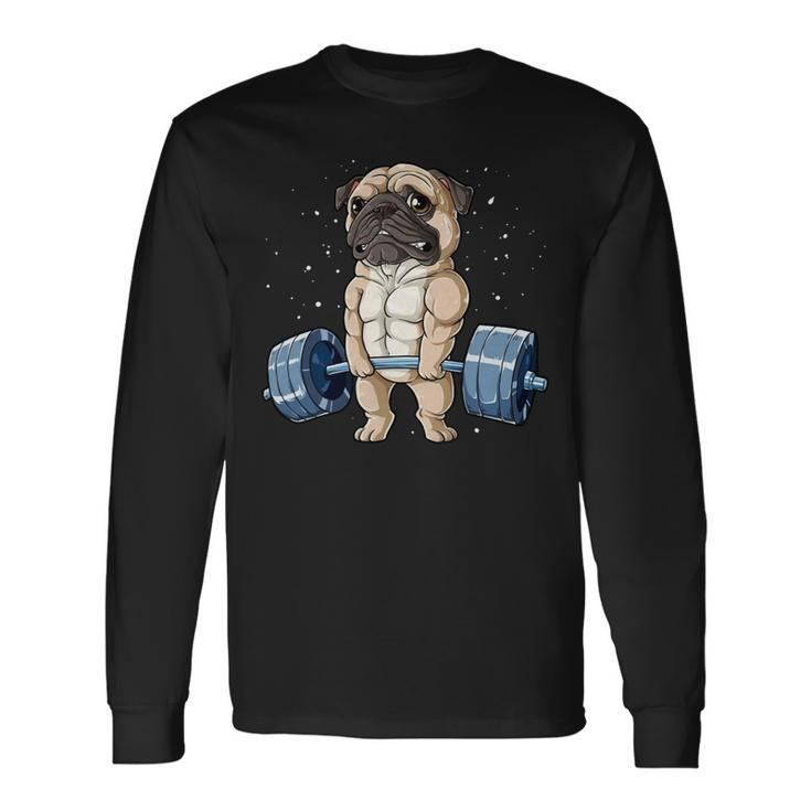 Pug Weightlifting Standard Long Sleeve T-Shirt