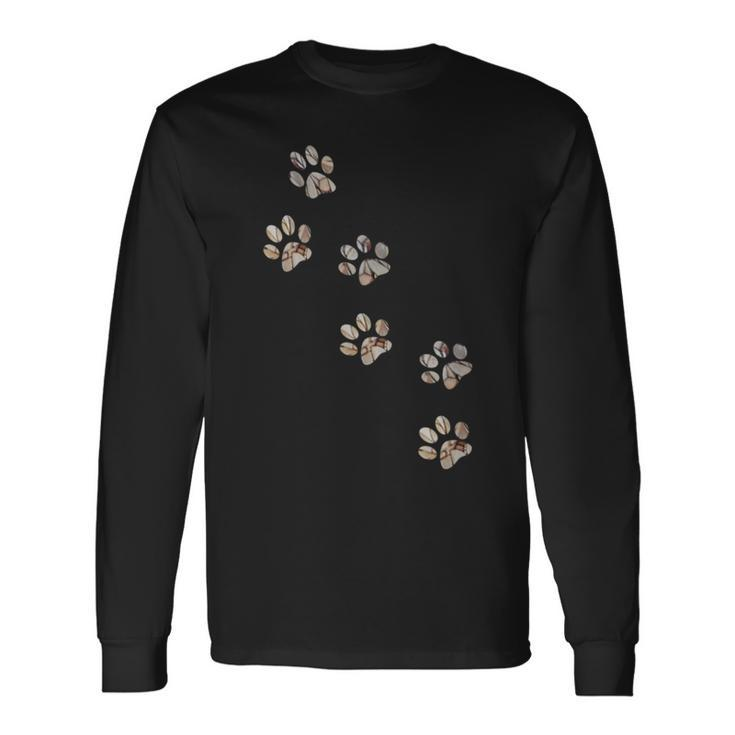 Puppy Paw Print Pet Lover Dog Lovers Animal Rescue Rights Long Sleeve T-Shirt