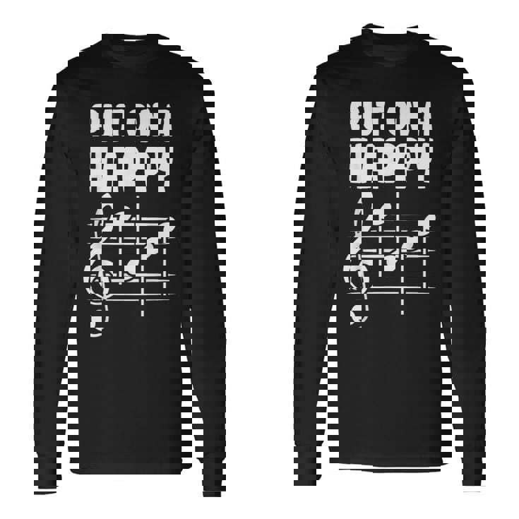 Put On A Happy Face Music Musicians Songwriters Long Sleeve T-Shirt