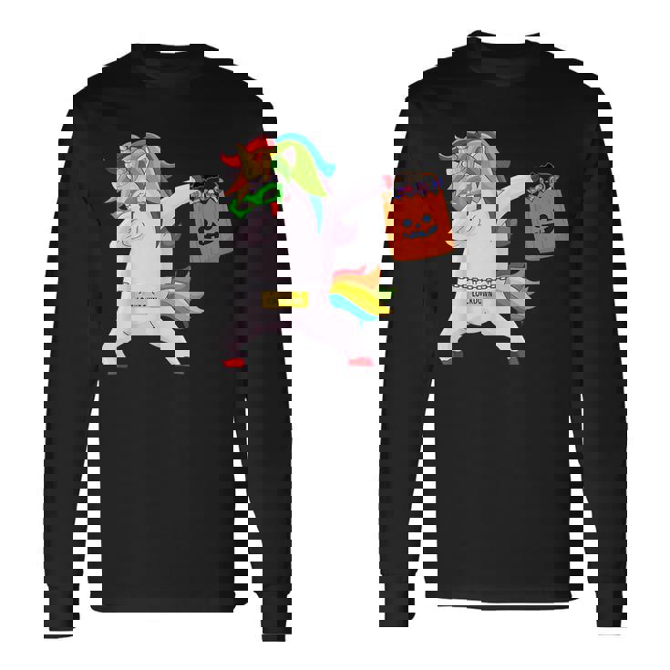 Quarantine Dabbing Unicorn Dab Dance Halloween Unicorn Long Sleeve T-Shirt T-Shirt
