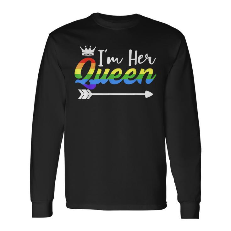 Im Her Queen Gay Girlfriend Outfit Matching Lesbian Couple Long Sleeve T-Shirt T-Shirt