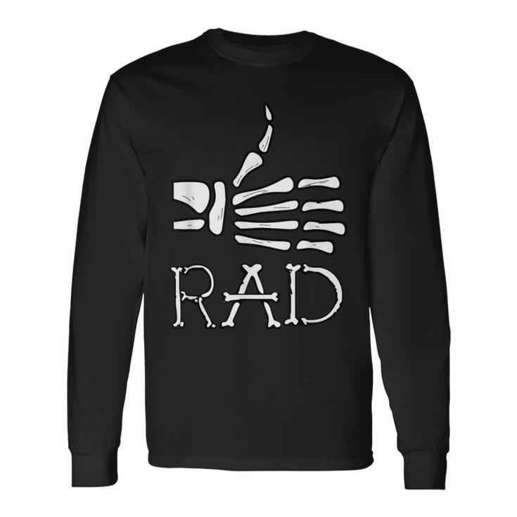 Rad Skeleton Thumb Cool Gag Radiography Lovers Long Sleeve T-Shirt