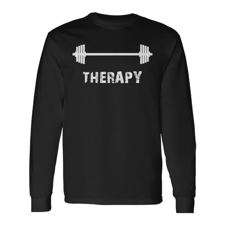 Therapy Dumbell Weightlifting Weightlifting Long Sleeve T-Shirt