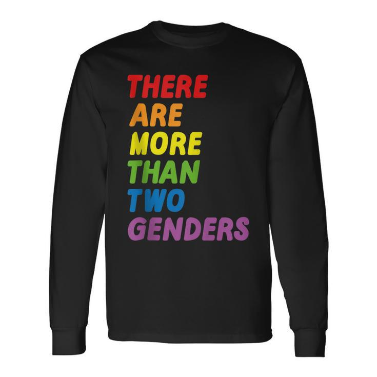 There Are More Than Two Genders Bi Gender Lgbtq Pride Month Long Sleeve T-Shirt