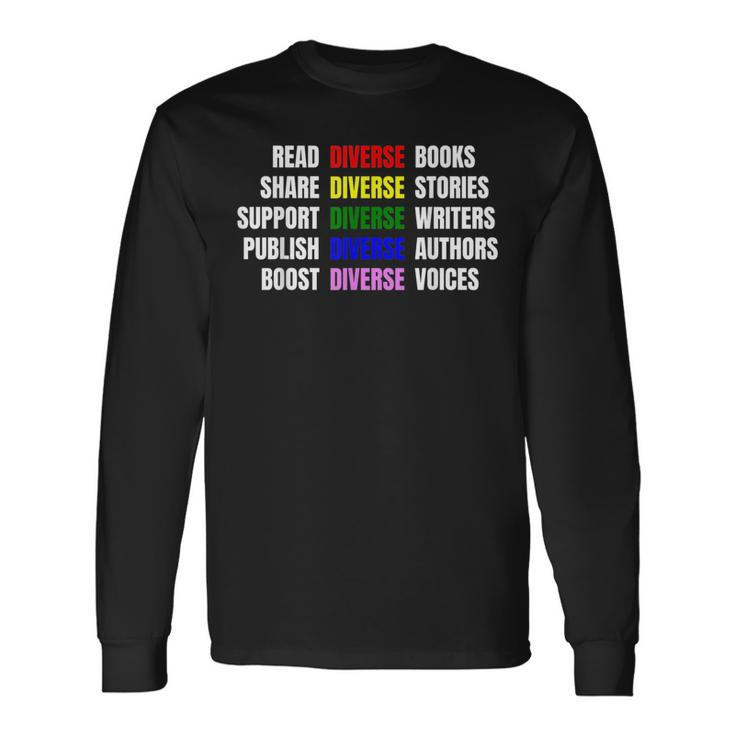Read Diverse Books Reading Equality Book Lover Reading Long Sleeve T-Shirt T-Shirt