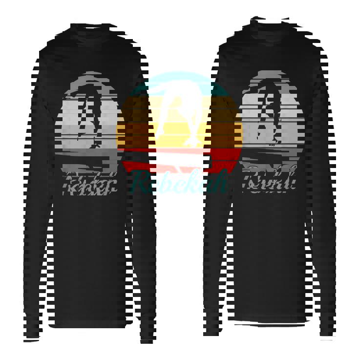 Rebekah Name Personalized Gymnastics Long Sleeve T-Shirt Gifts ideas