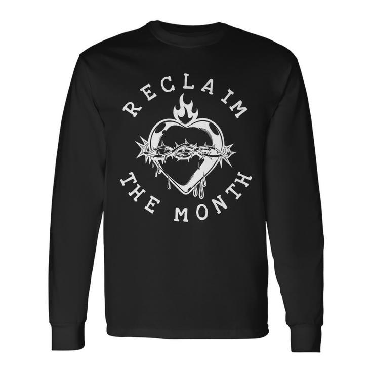 Reclaim The Month Sacred Heart Image June Month Long Sleeve T-Shirt
