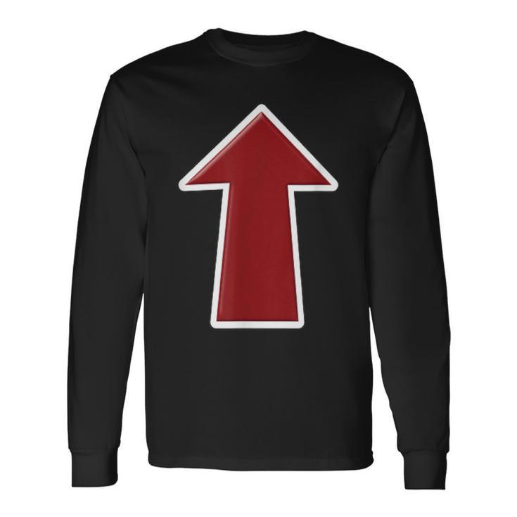 Red Arrow Pointing Up Long Sleeve T-Shirt