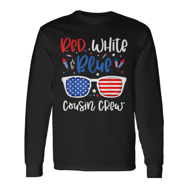 Red White & Blue Cousin Crew 4Th Of July Usa Sunglasses Long Sleeve T-Shirt T-Shirt