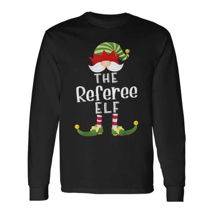 Referee Elf Group Christmas Pajama Party Long Sleeve T-Shirt