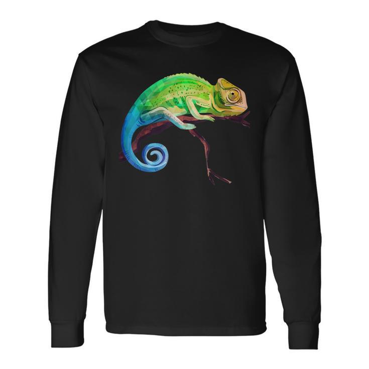 Reptile Zoo Keeper Idea Lizard Safari Chameleon Long Sleeve T-Shirt