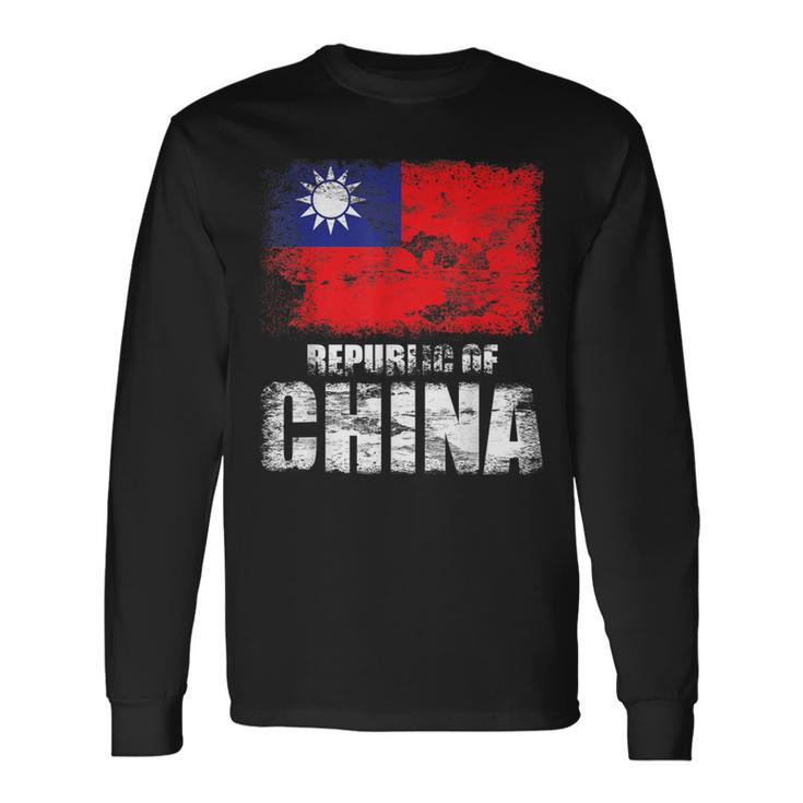 Republic Of China Flag Chinese Flag Long Sleeve T-Shirt