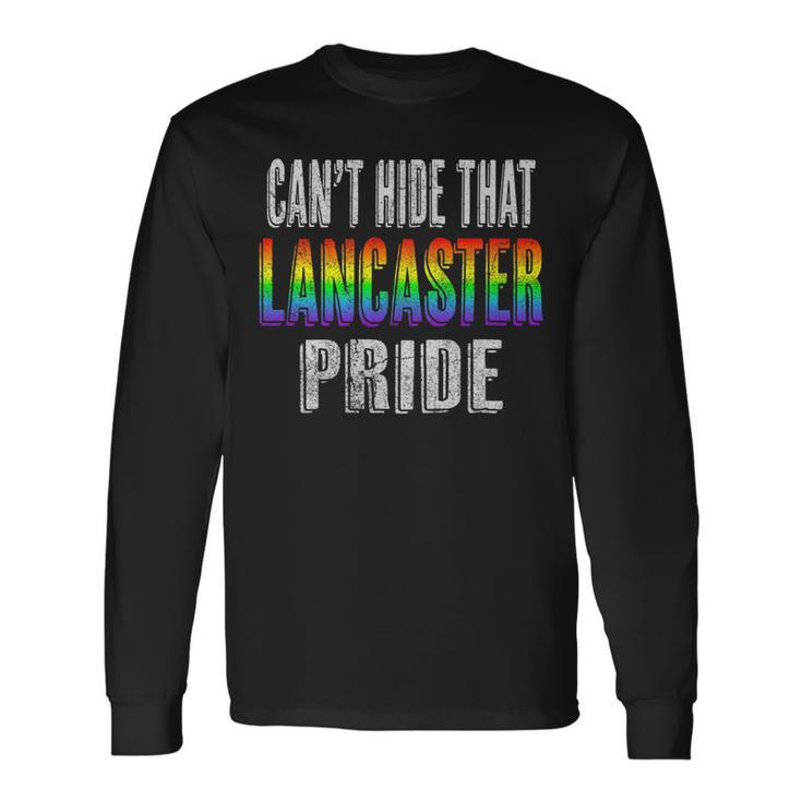Retro 70S 80S Style Cant Hide That Lancaster Gay Pride Long Sleeve T-Shirt