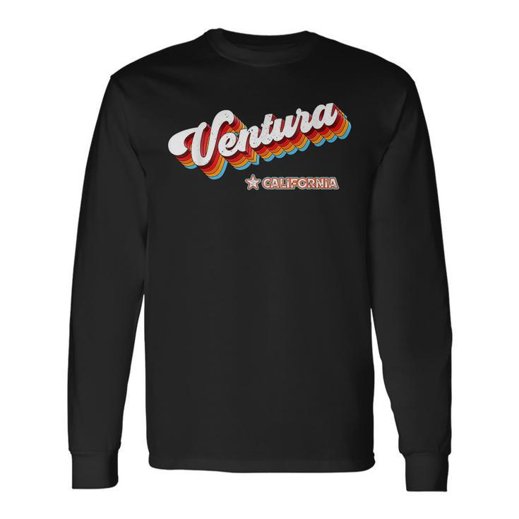 Retro 80S Ventura California Ca Long Sleeve T-Shirt
