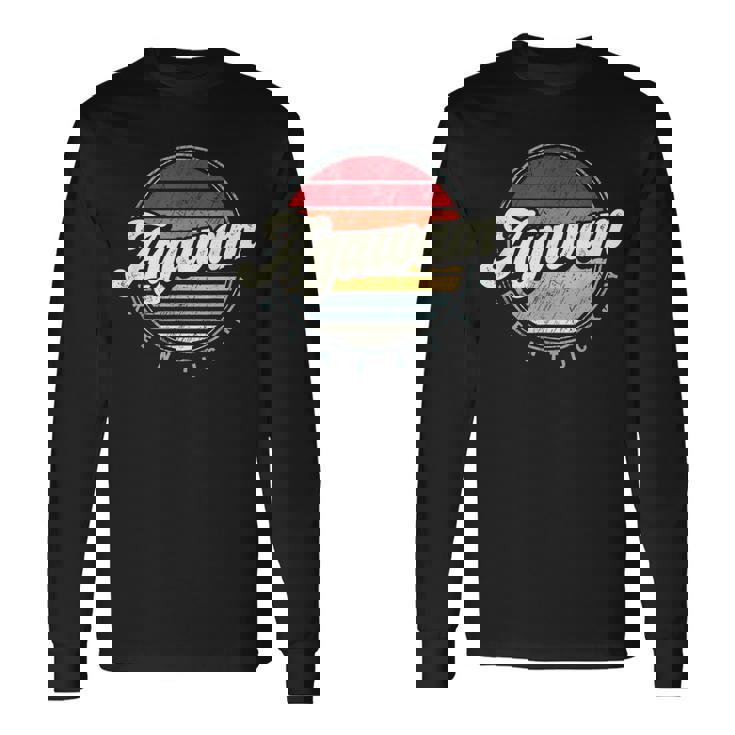 Retro Agawam Home State Cool 70S Style Sunset Long Sleeve T-Shirt