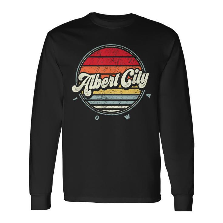 Retro Albert City Home State Cool 70S Style Sunset Long Sleeve T-Shirt