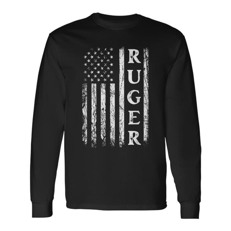 Retro American Flag Ruger American Family Day Matching Long Sleeve Gifts ideas