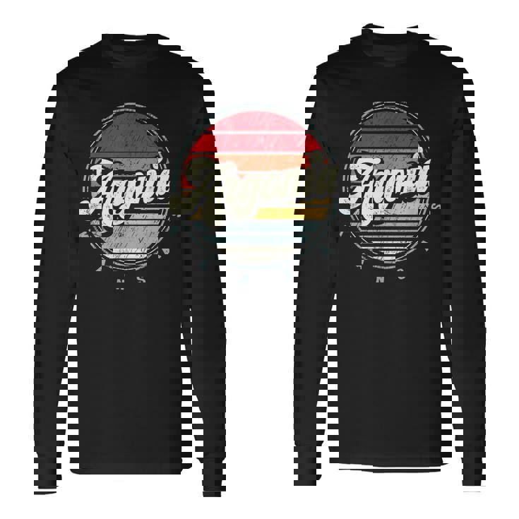 Retro Argonia Home State Cool 70S Style Sunset Long Sleeve T-Shirt