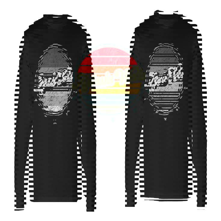 Retro Artesia Wells Home State Cool 70S Style Sunset Long Sleeve T-Shirt