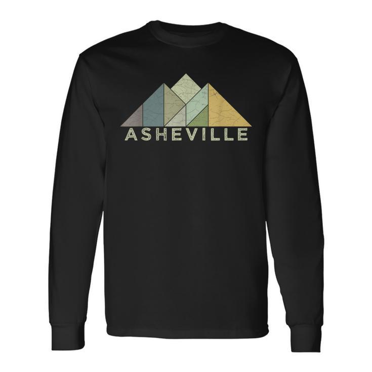 Retro Asheville Nc Vintage Mountains Long Sleeve T-Shirt