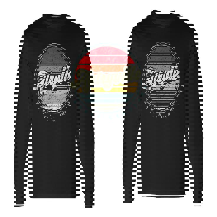 Retro Autryville Home State Cool 70S Style Sunset Long Sleeve T-Shirt