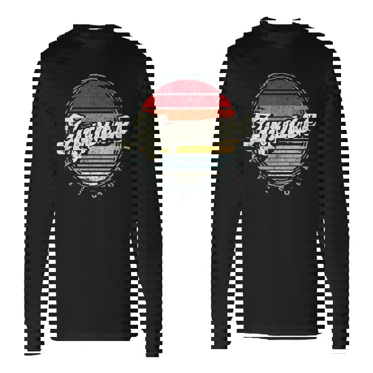 Retro Auxvasse Home State Cool 70S Style Sunset Long Sleeve T-Shirt