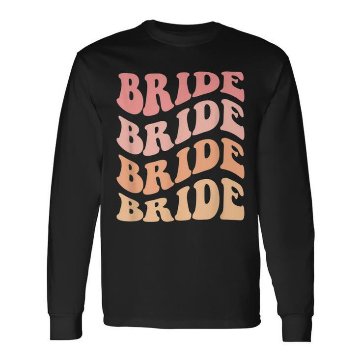 Retro Batch Bachelorette Party Outfit Bride Long Sleeve T-Shirt Gifts ideas
