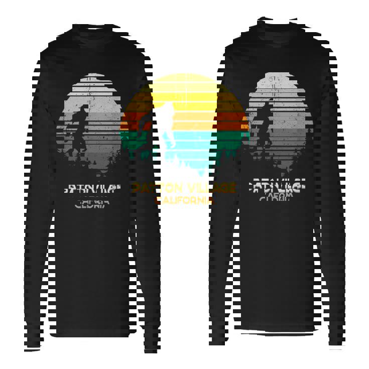 Retro Bayou Patton Village California Bigfoot Souvenir Long Sleeve T-Shirt