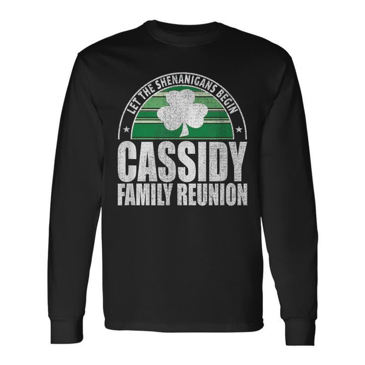 Retro Cassidy Family Reunion Irish Long Sleeve T-Shirt