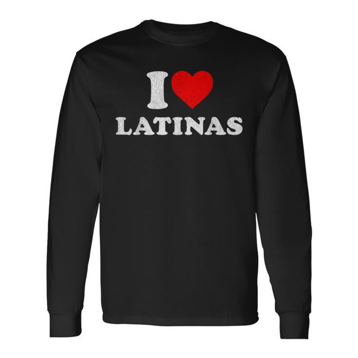 Retro I Heart Latinas Clothing I Love Latinas Long Sleeve T-Shirt