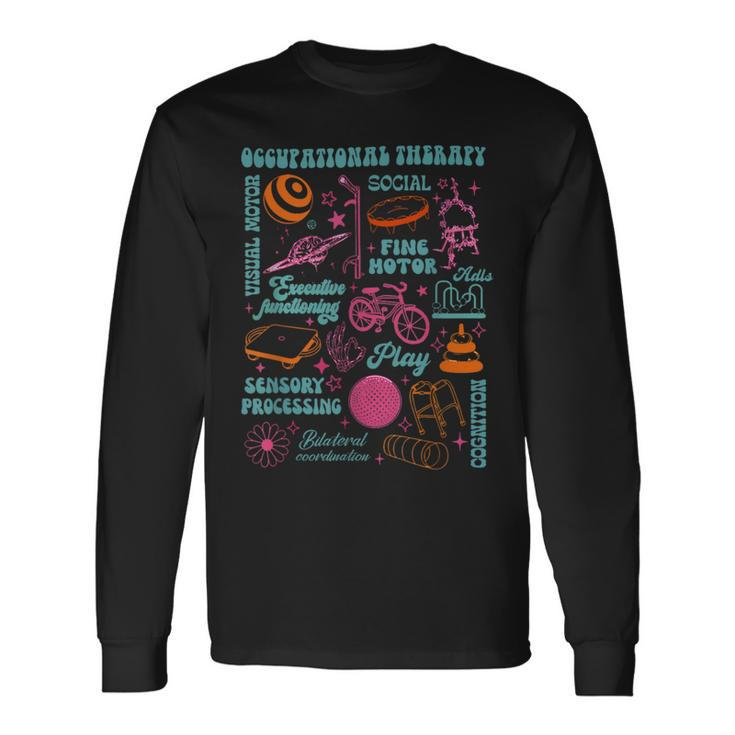Retro Pediatric Occupational Therapy Therapist Ot Assistant Long Sleeve Gifts ideas