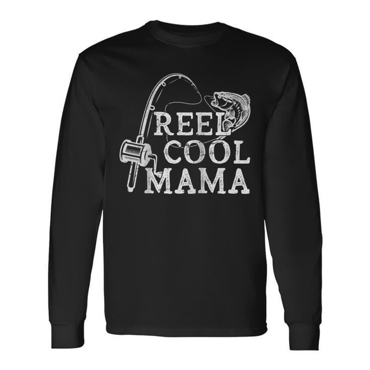 Retro Reel Cool Mama Fishing Fisher Long Sleeve T-Shirt T-Shirt Gifts ideas