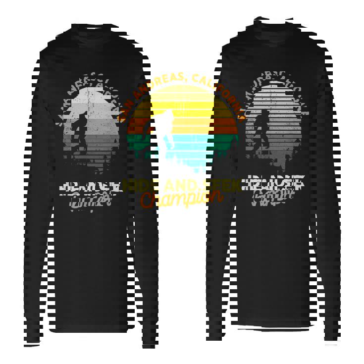 Retro San Andreas California Big Foot Souvenir Long Sleeve T-Shirt