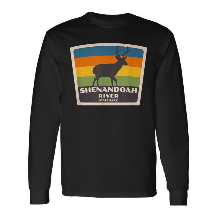 Retro Shenandoah River State Park Virginia Deer Va Souvenir Long Sleeve T-Shirt