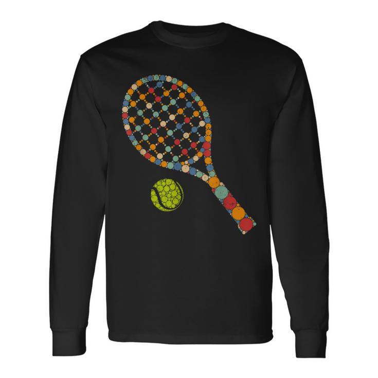 Retro Tennis Player & Ball With Polka Dots Happy Dot Day Boy Long Sleeve