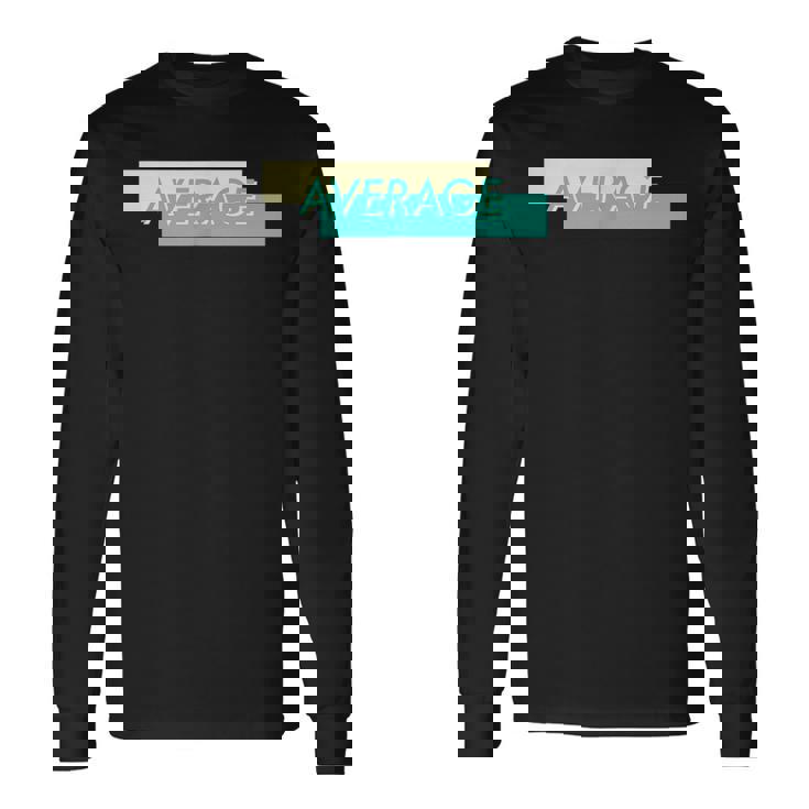 Retro Vaporwave Cloud Rap With 'Average' Breastprint Long Sleeve T-Shirt