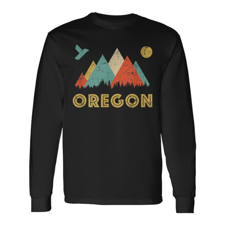 Retro Vintage Oregon Throwback And Oregon Long Sleeve T-Shirt