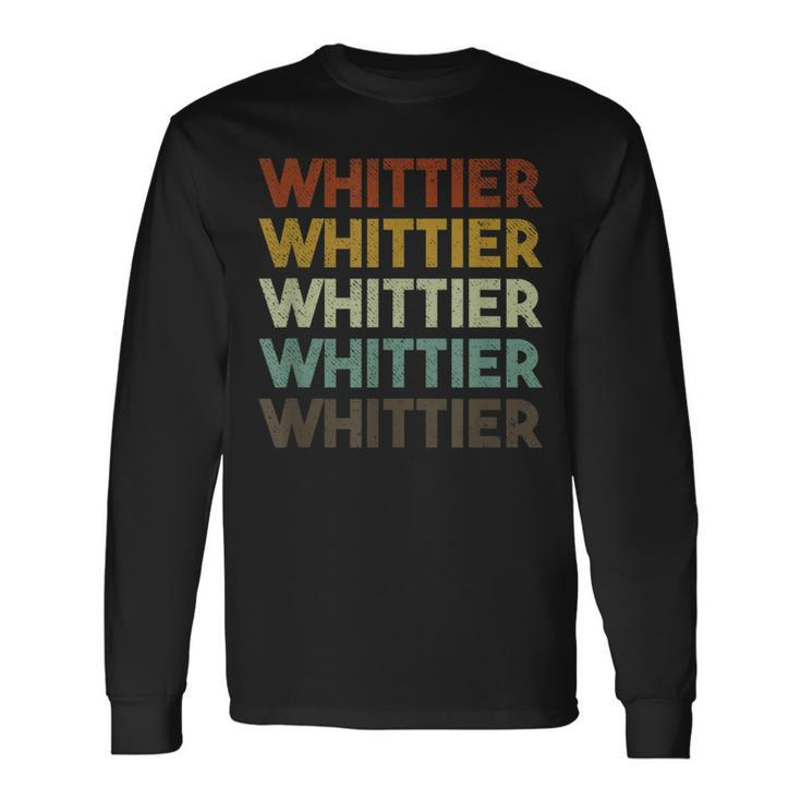 Retro Whittier California Long Sleeve T-Shirt
