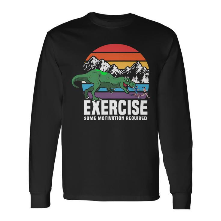 Rex Gym Exercise Workout Fitness Motivational Runner 2 Long Sleeve T-Shirt Gifts ideas