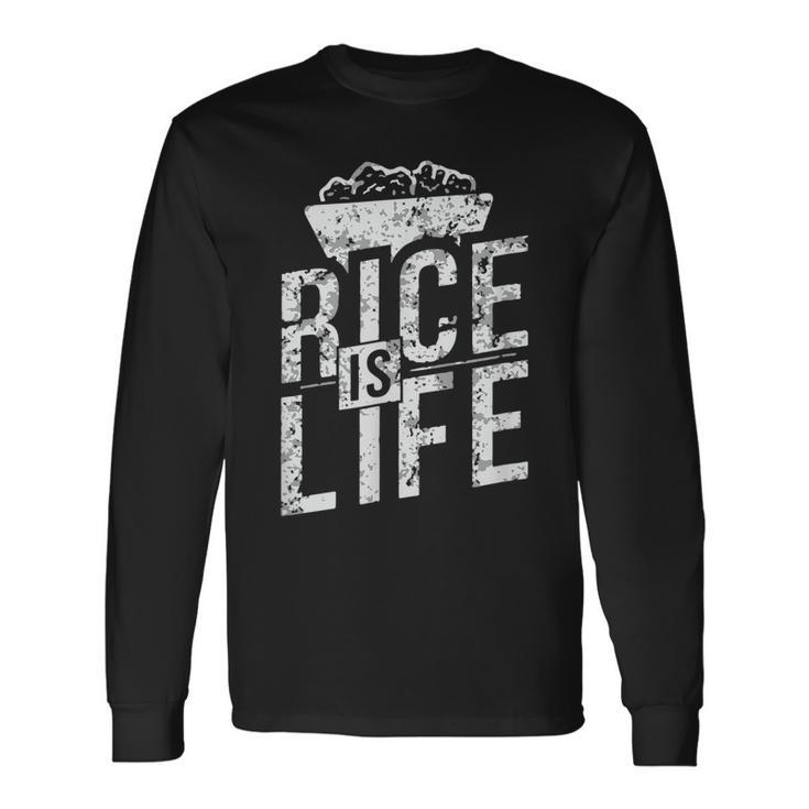 Rice Is Life Philippines Filipino Pinoy Asian Cuisine Long Sleeve T-Shirt T-Shirt