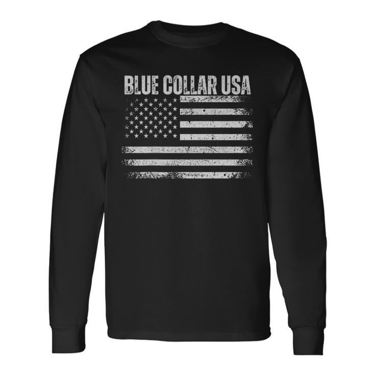 Rich North Of Richmond Blue Collar Anthony American Flag Long Sleeve T-Shirt