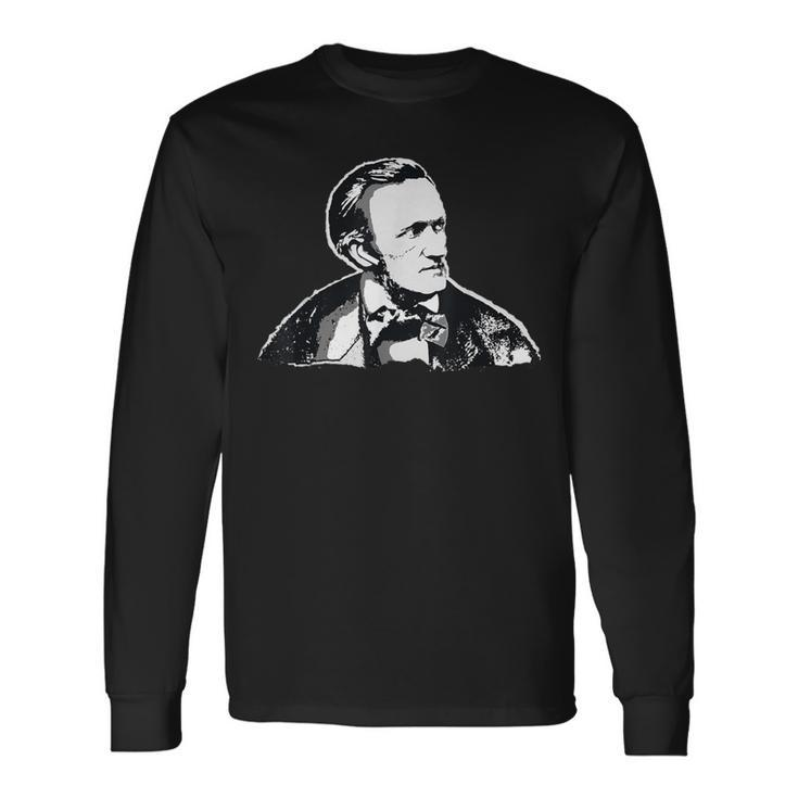 Richard Wagner Classical Composer Earbuds Long Sleeve T-Shirt Gifts ideas