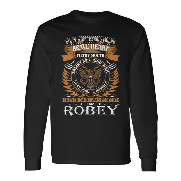 Robey Name Robey Brave Heart Long Sleeve T-Shirt