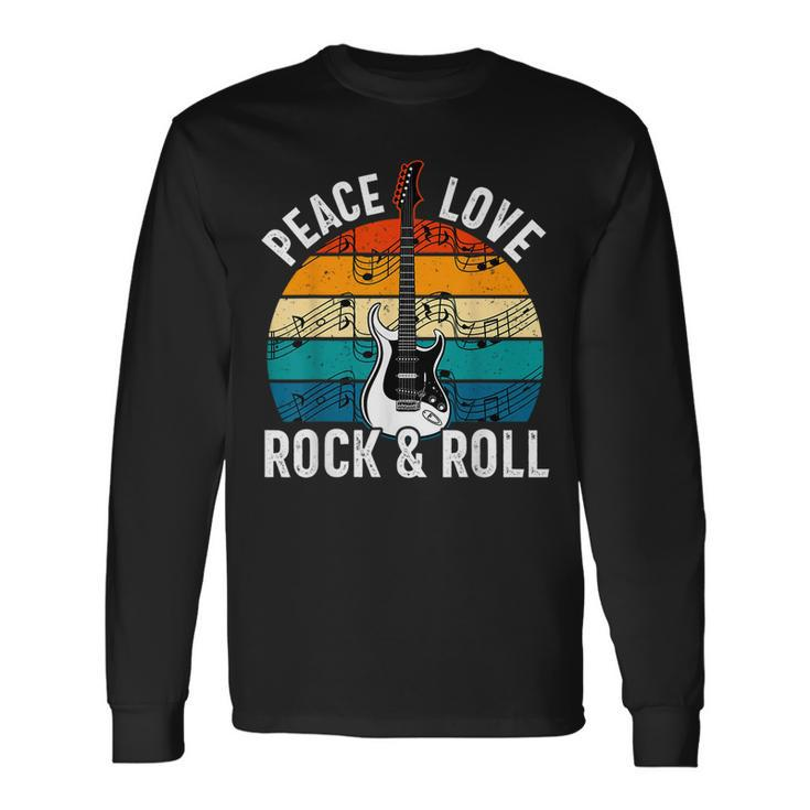 Rock & Roll Rock Music Rock Lover Guitar Player Rock Long Sleeve Gifts ideas