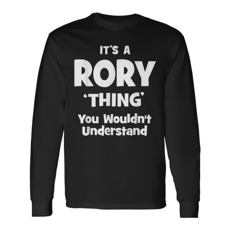 Rory Thing Name Reunion Reunion Long Sleeve T-Shirt T-Shirt